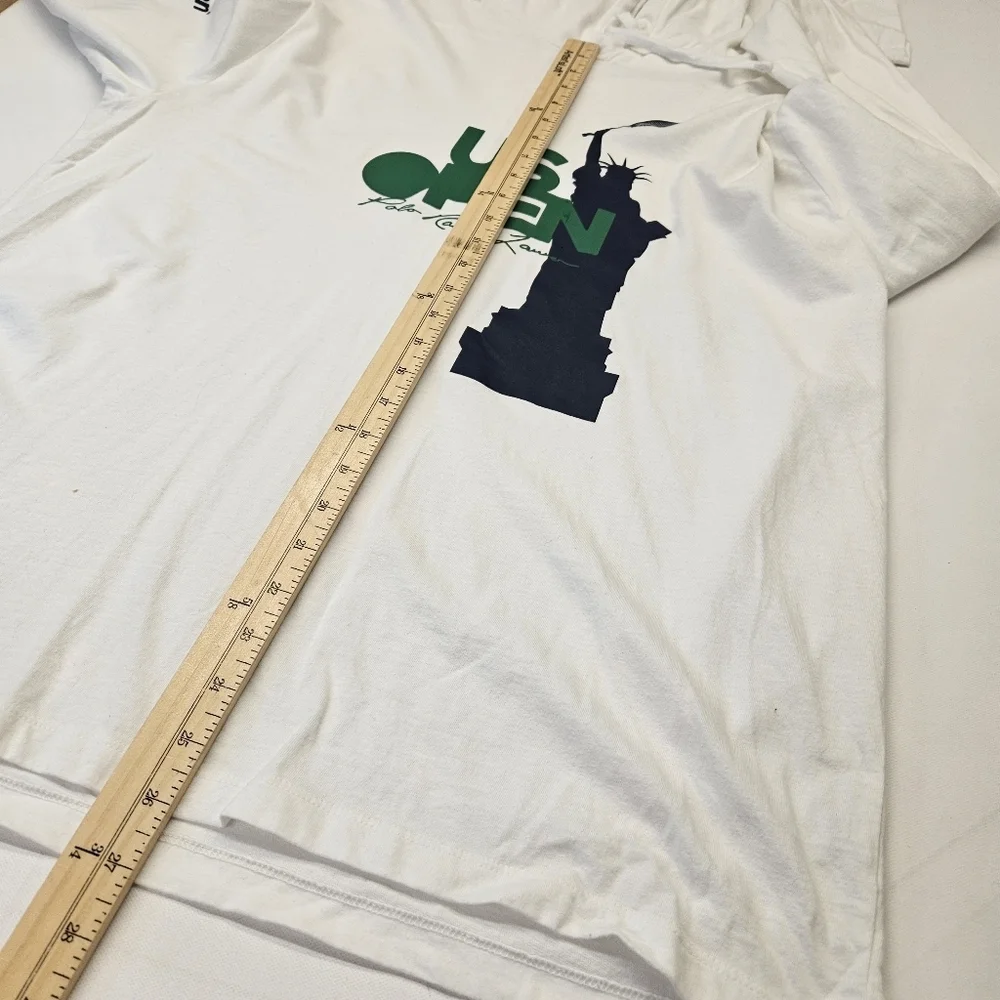 Polo Ralph Lauren Rare US Open Statue Of Liberty White Hoodie Adult Size Large